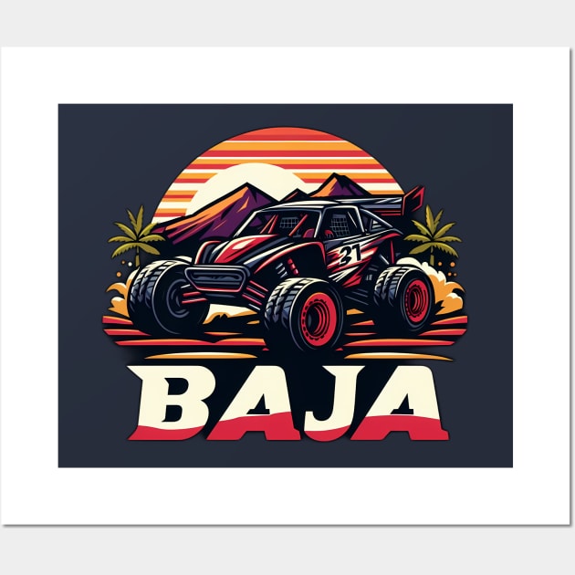 Baja Race Car Wall Art by TaevasDesign